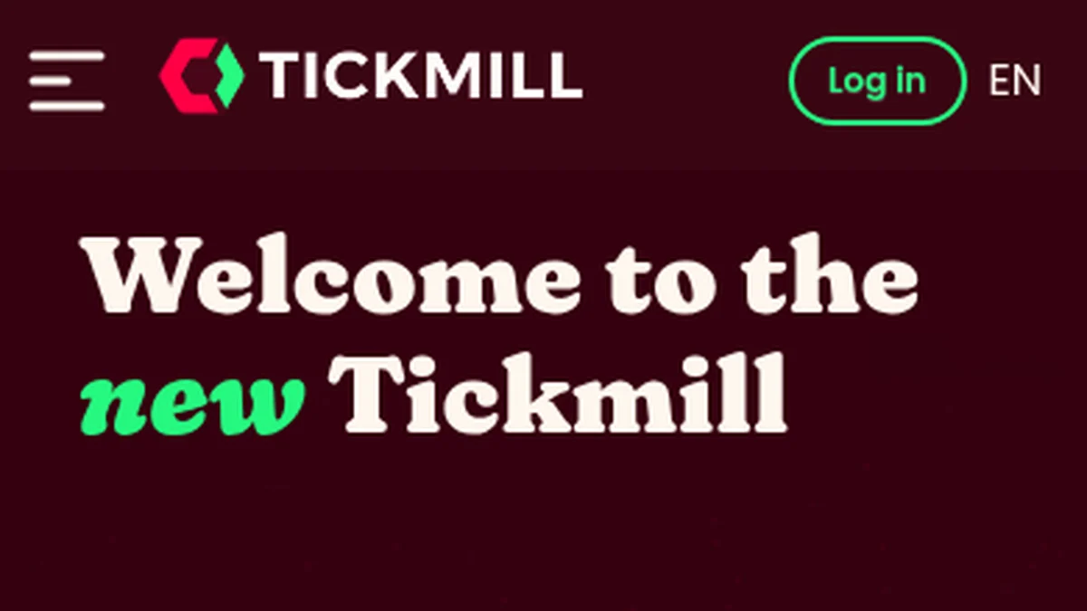 Official Tickmill mobile trading app imagery